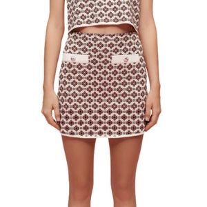 Maje Multicolor Patterned Mini Skirt